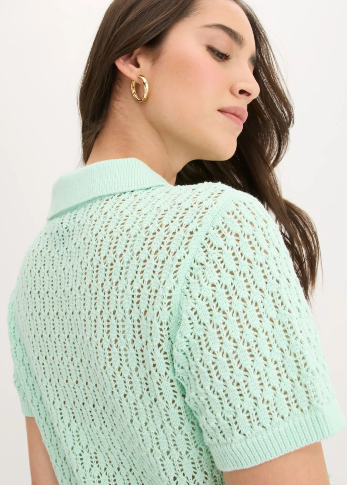 Jersey de punto ajour de algodón puro