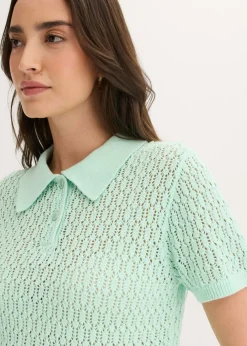 Jersey de punto ajour de algodón puro