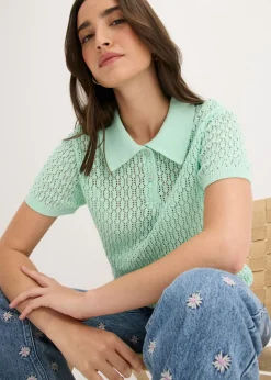 Jersey de punto ajour de algodón puro