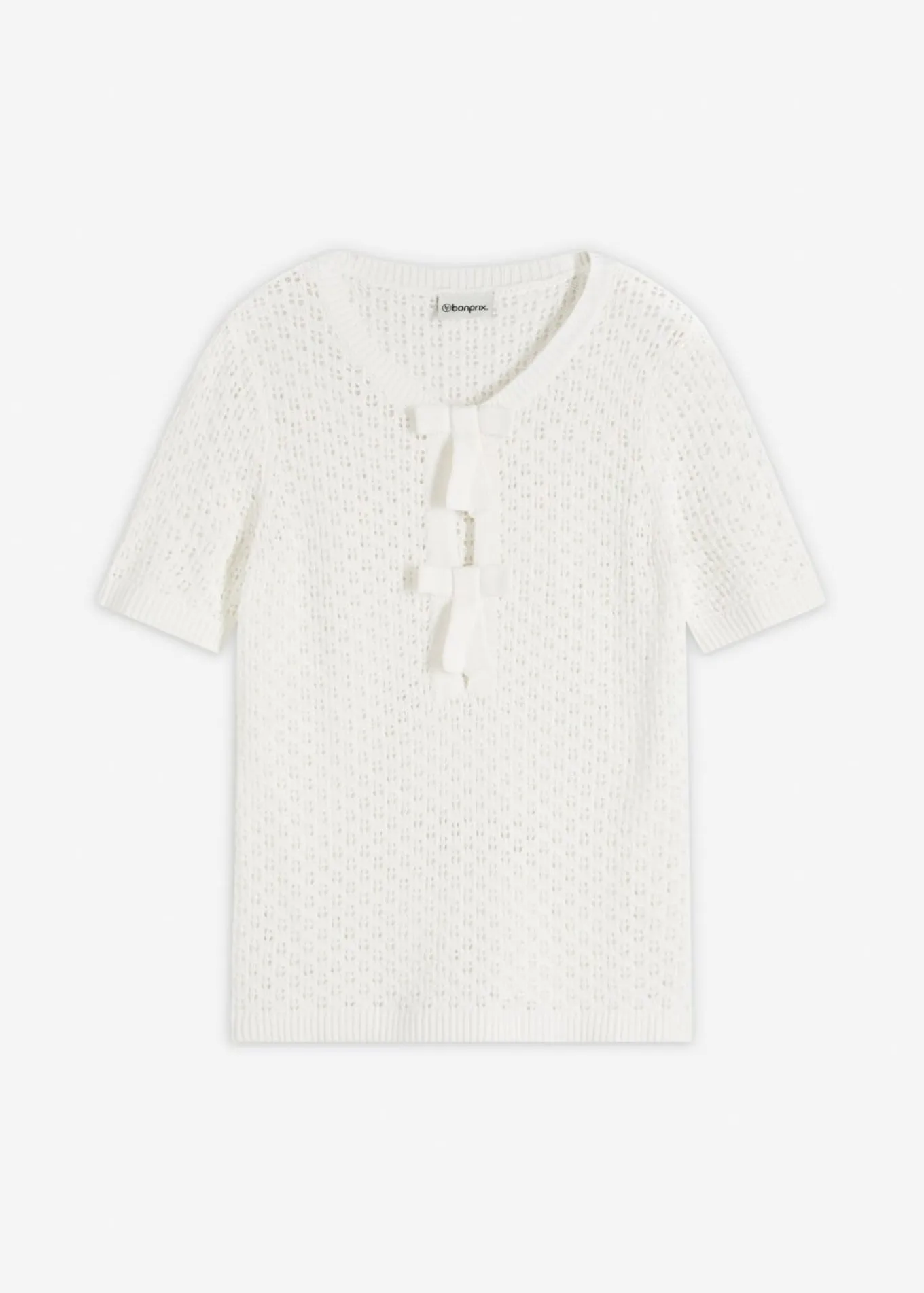 Jersey de punto ajour de mezcla de algodón
