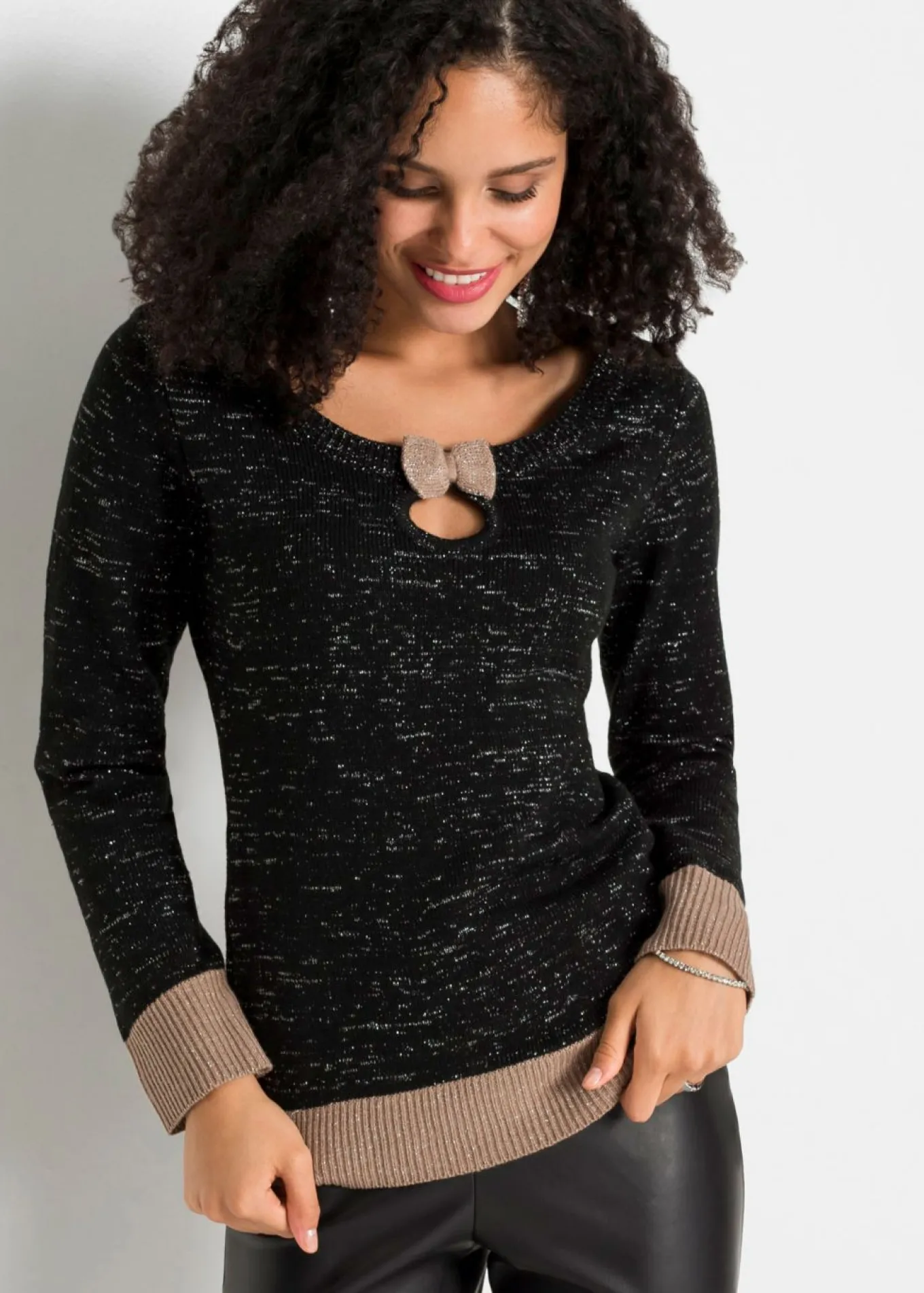 Jersey de punto brillante