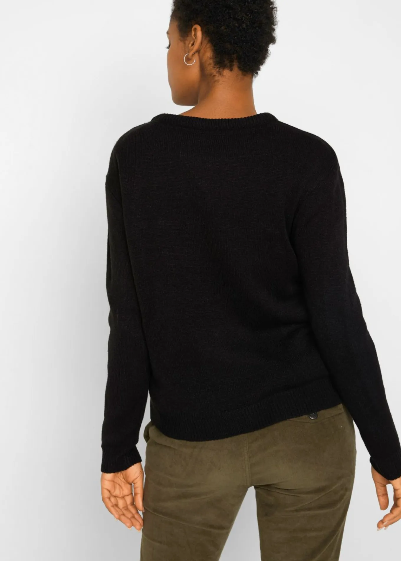 Jersey de punto con cuello redondo
