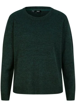 Jersey de punto con cuello redondo jaspeado