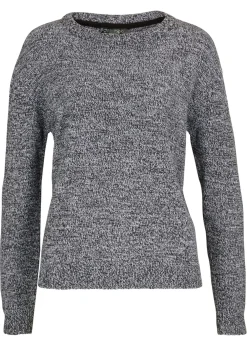 Jersey de punto con cuello redondo jaspeado