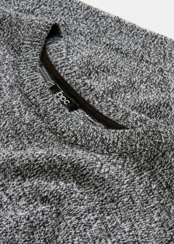 Jersey de punto con cuello redondo jaspeado