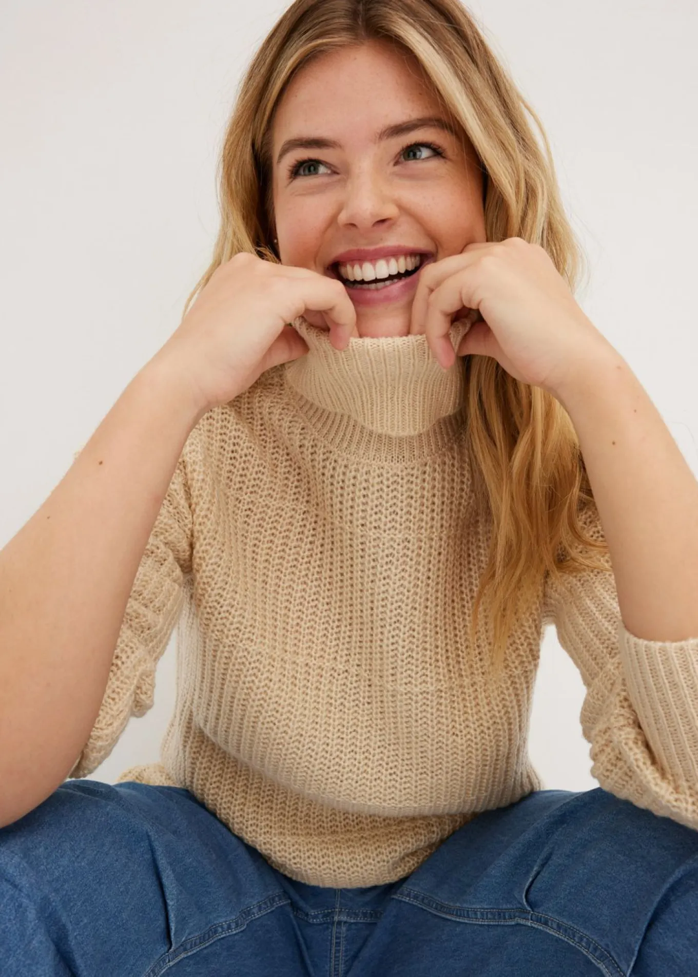 Jersey de punto con cuello vuelto