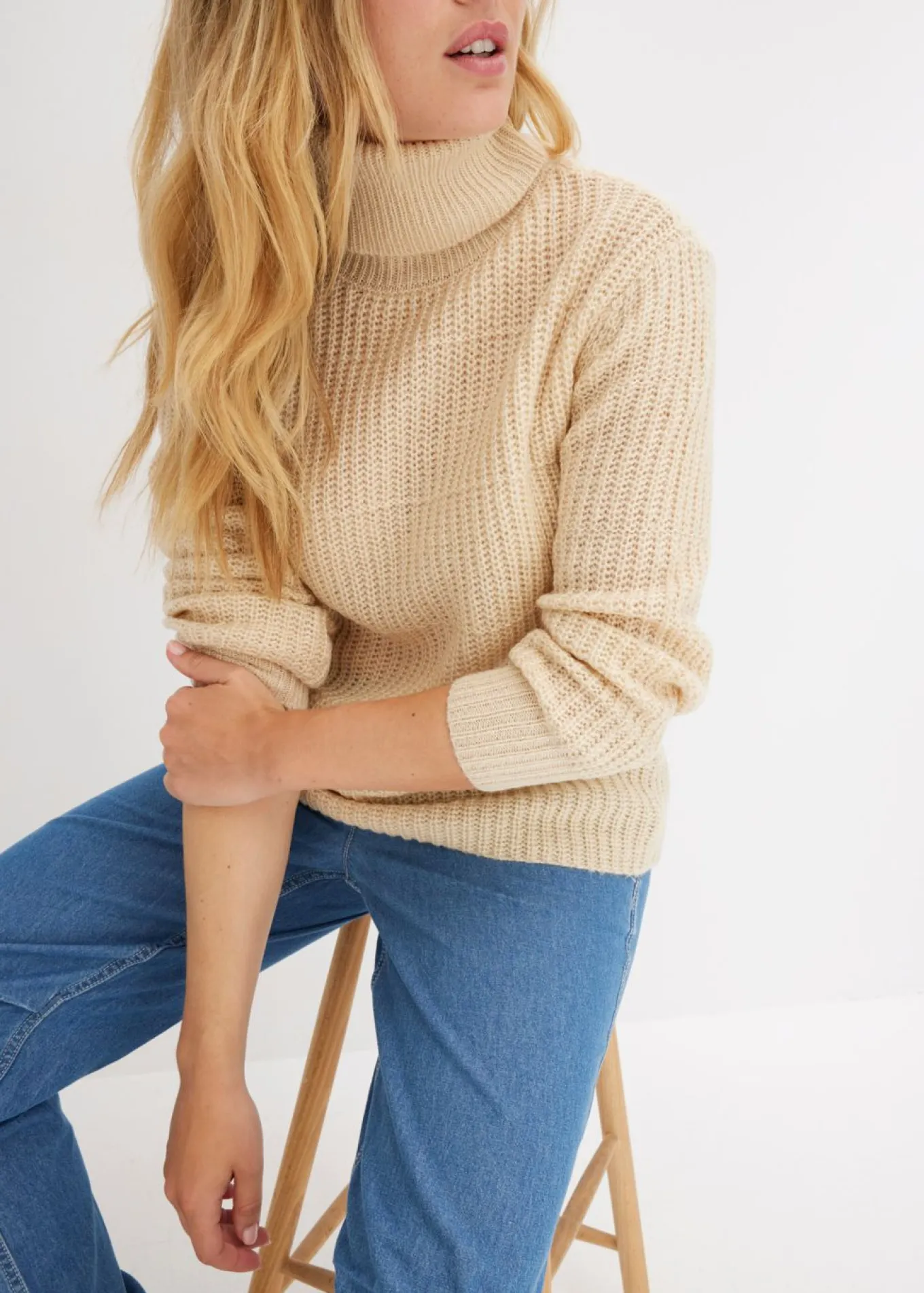 Jersey de punto con cuello vuelto