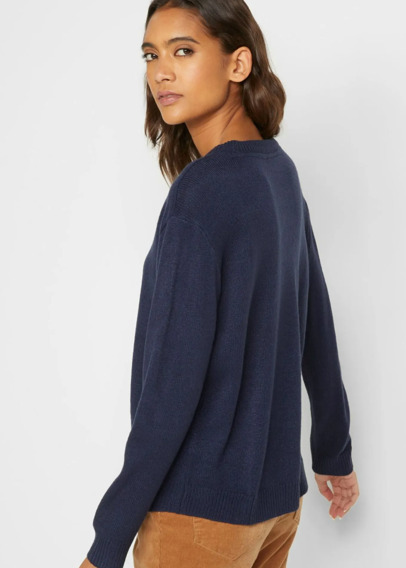 Jersey de punto con cuello redondo