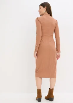 Jersey de punto de canalé de mezcla de viscosa