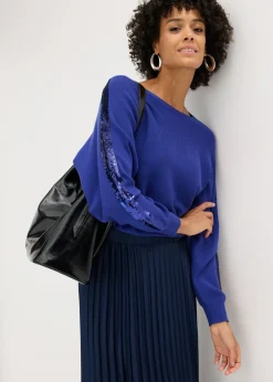Jersey de punto fino con lentejuelas