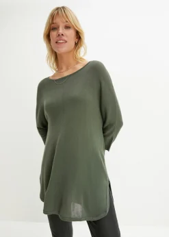 Jersey de punto fino con mangas 3/4