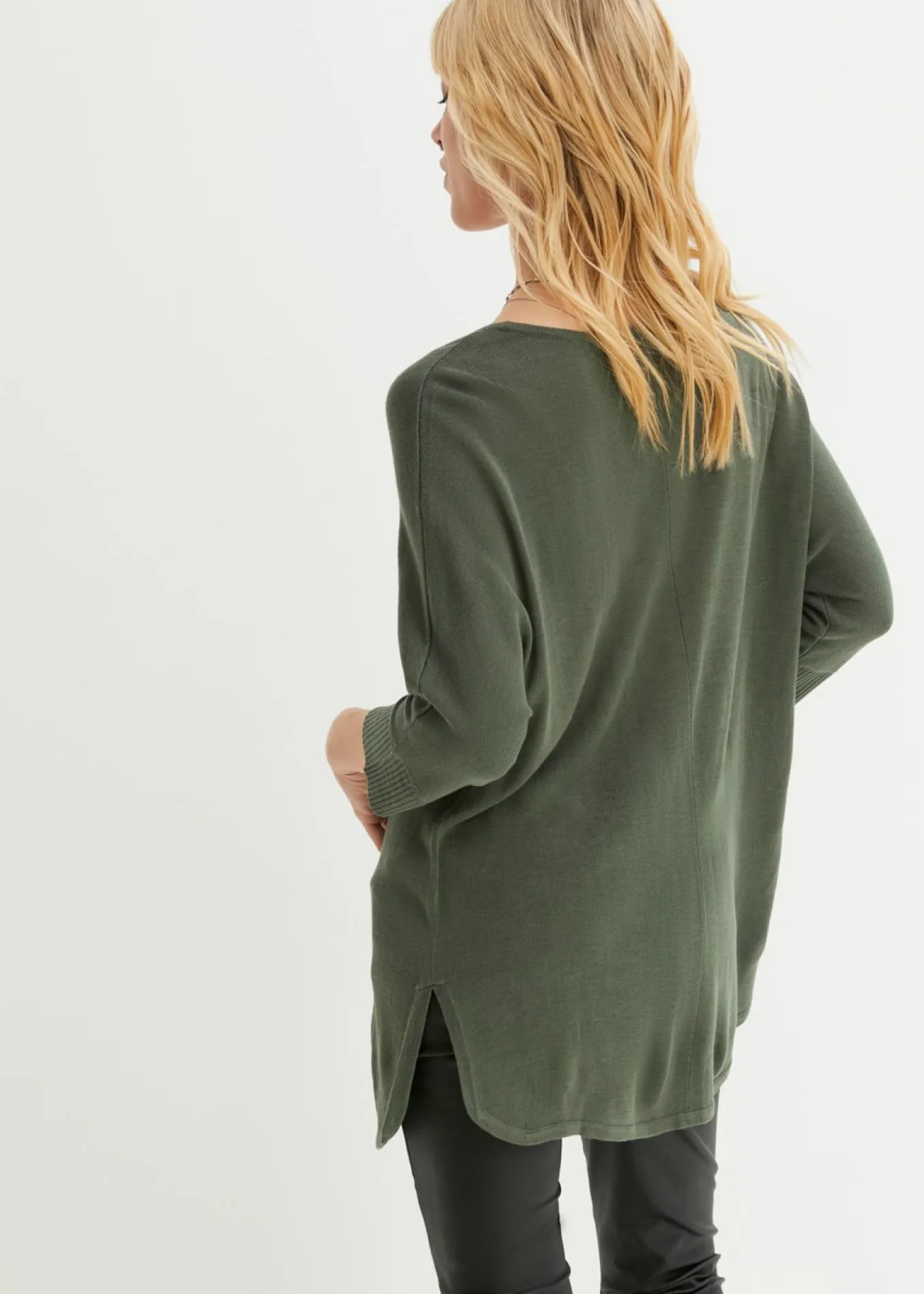 Jersey de punto fino con mangas 3/4