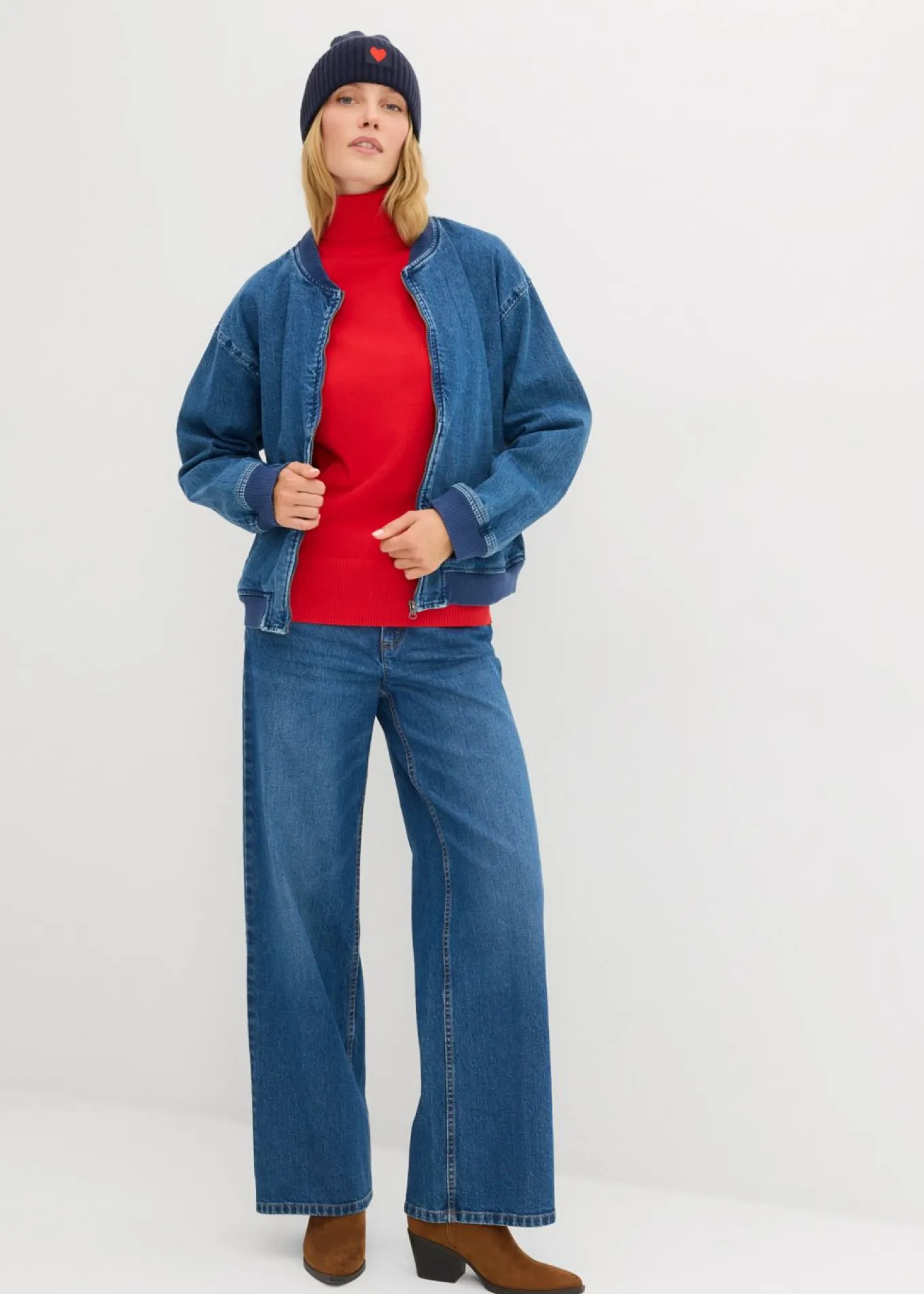 Jersey de punto fino con cuello alto