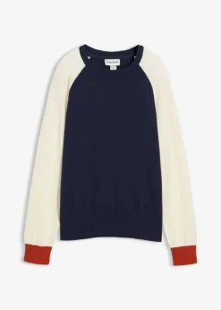 Jersey de punto fino con mangas raglán