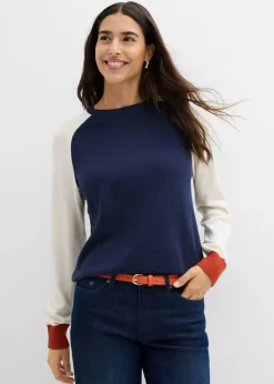 Jersey de punto fino con mangas raglán