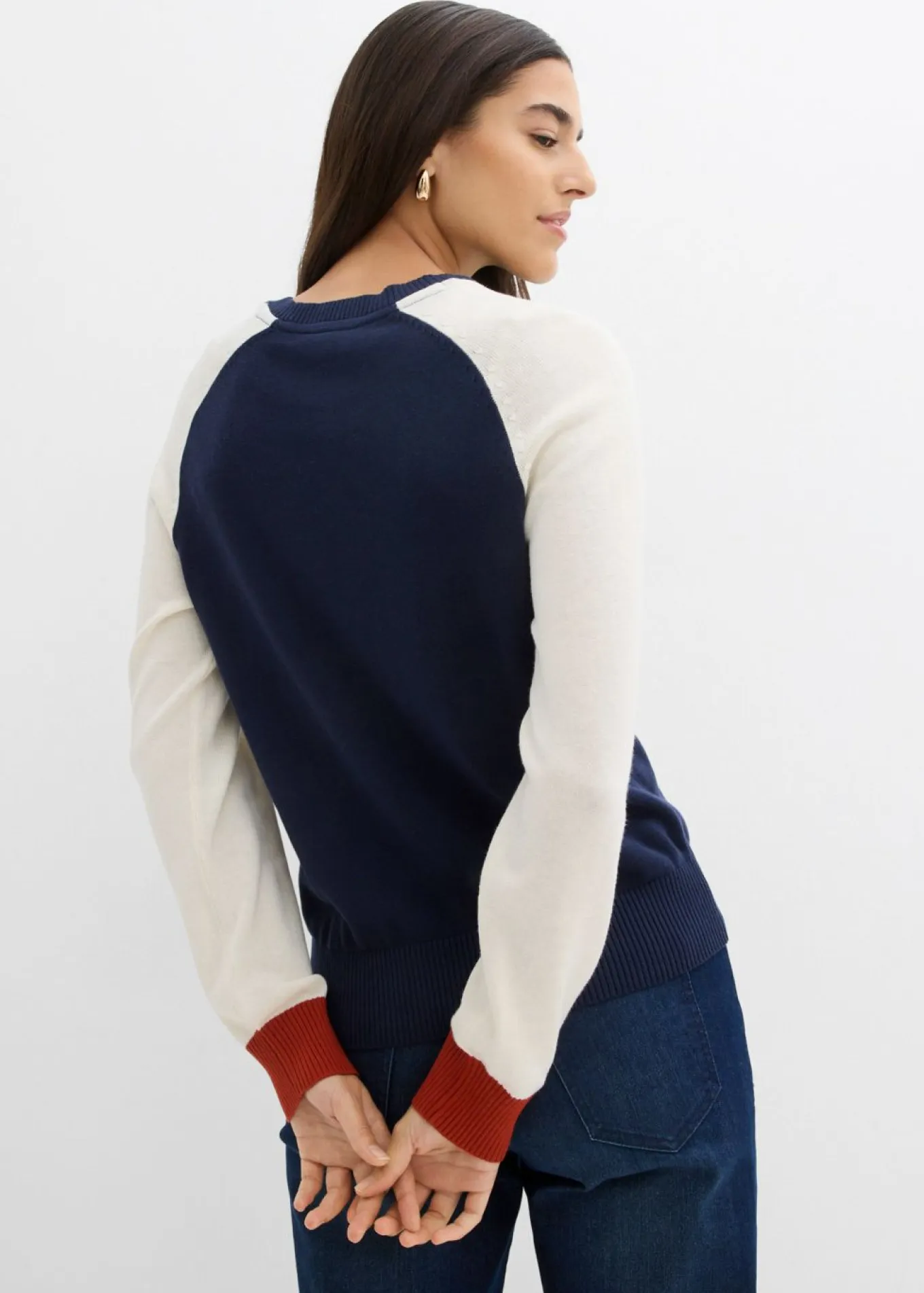 Jersey de punto fino con mangas raglán