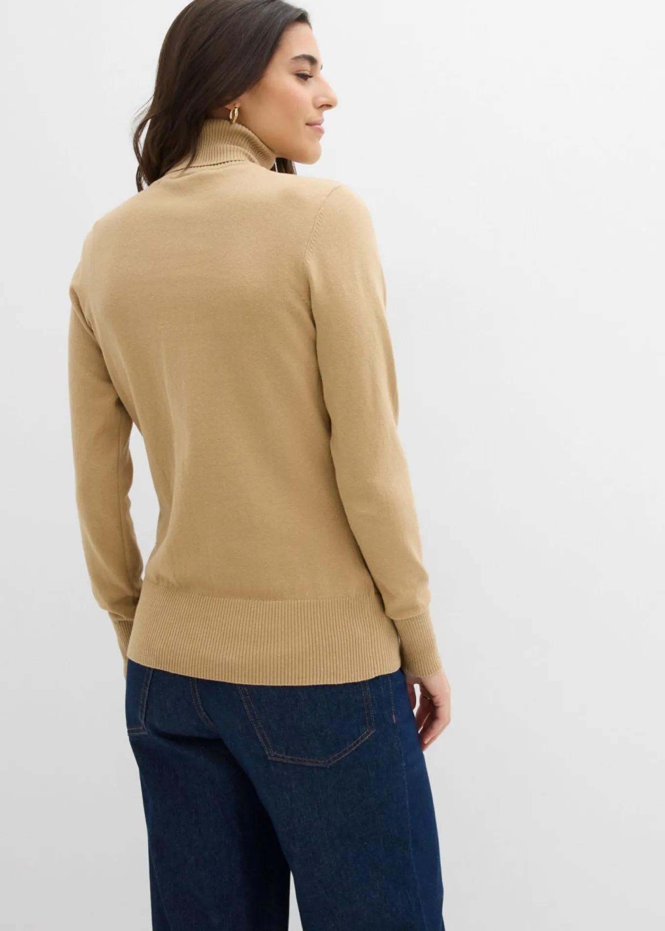 Jersey de punto fino con cuello alto