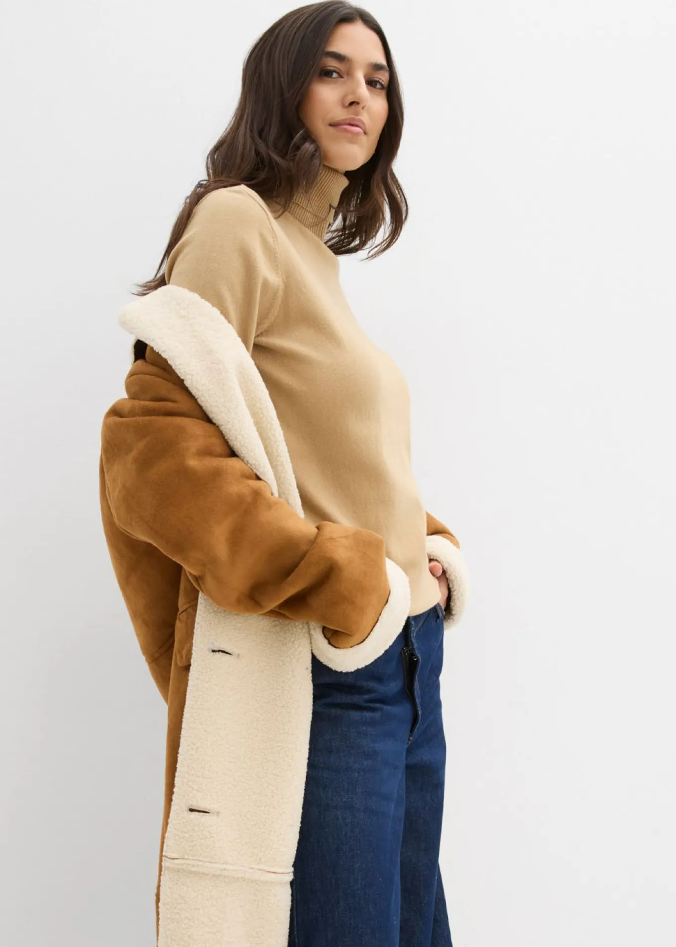 Jersey de punto fino con cuello alto