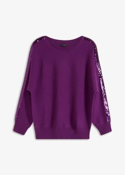 Jersey de punto fino con lentejuelas