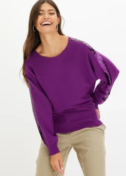Jersey de punto fino con lentejuelas