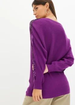 Jersey de punto fino con lentejuelas