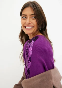 Jersey de punto fino con lentejuelas