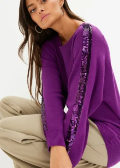 Jersey de punto fino con lentejuelas
