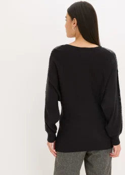 Jersey de punto fino con lentejuelas