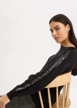 Jersey de punto fino con lentejuelas