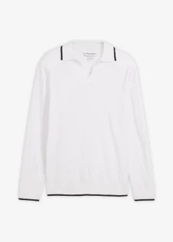 Jersey de punto fino con detalles en contraste