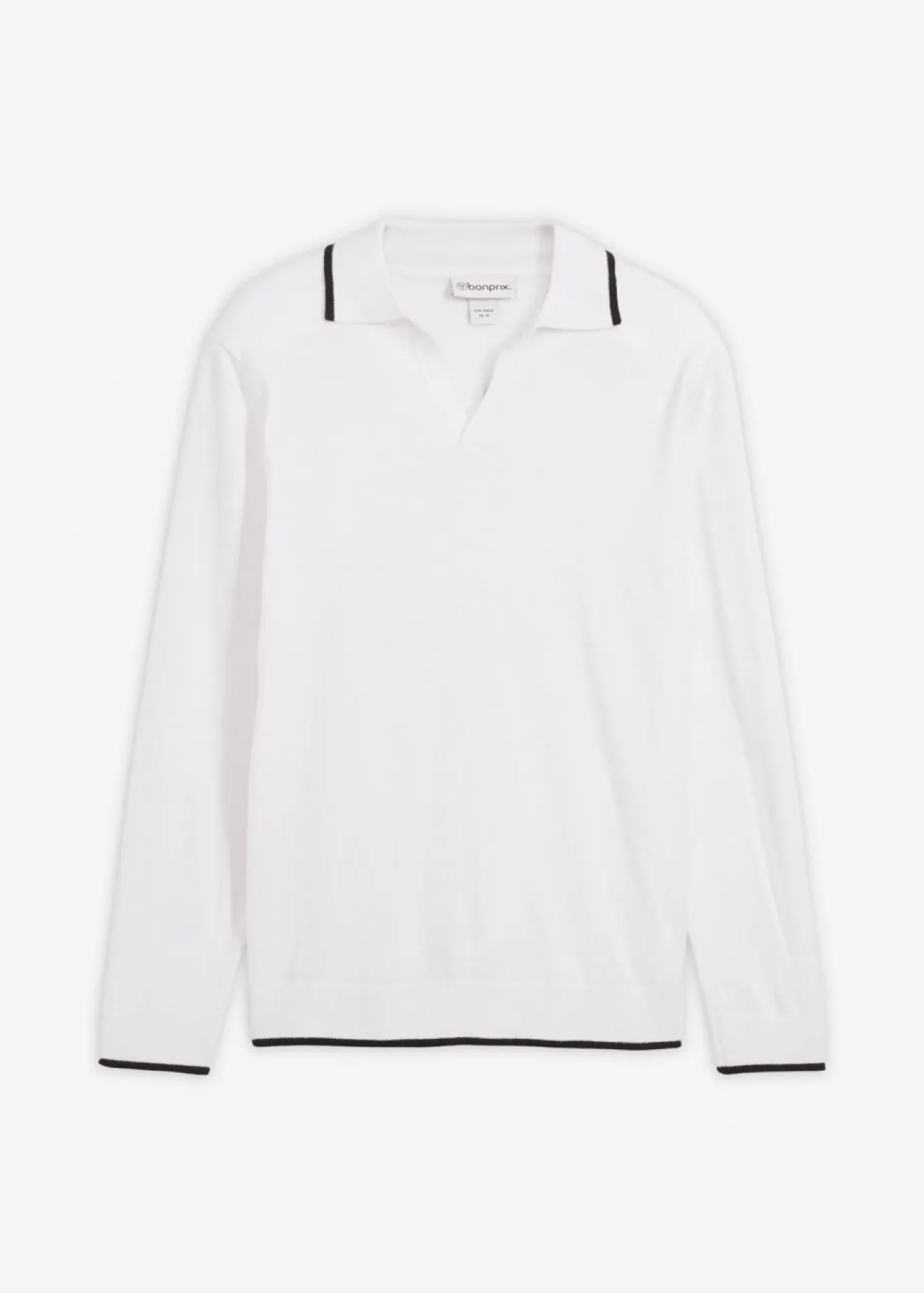 Jersey de punto fino con detalles en contraste