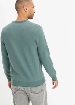 Jersey de punto fino con aspecto 2 en 1 de suave mezcla de algodón