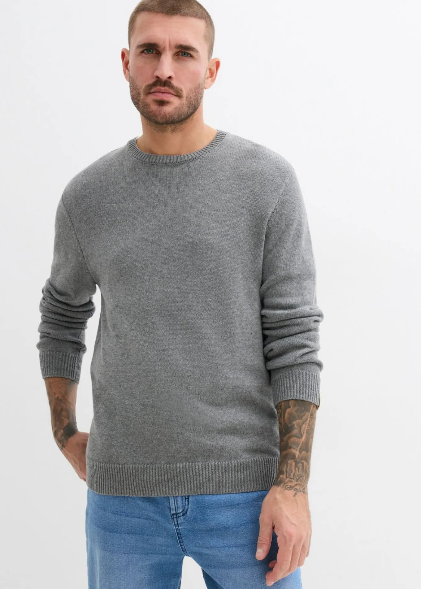 Jersey de punto fino con algodón