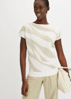Jersey de punto fino con hilo brillante