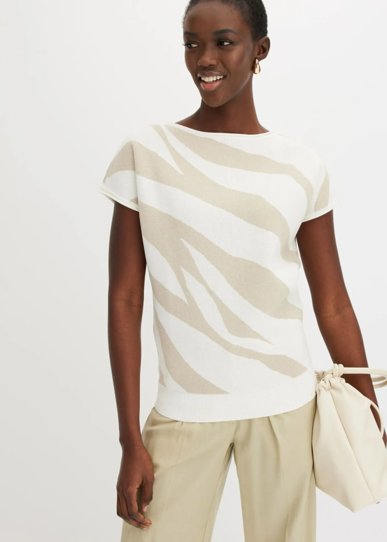 Jersey de punto fino con hilo brillante