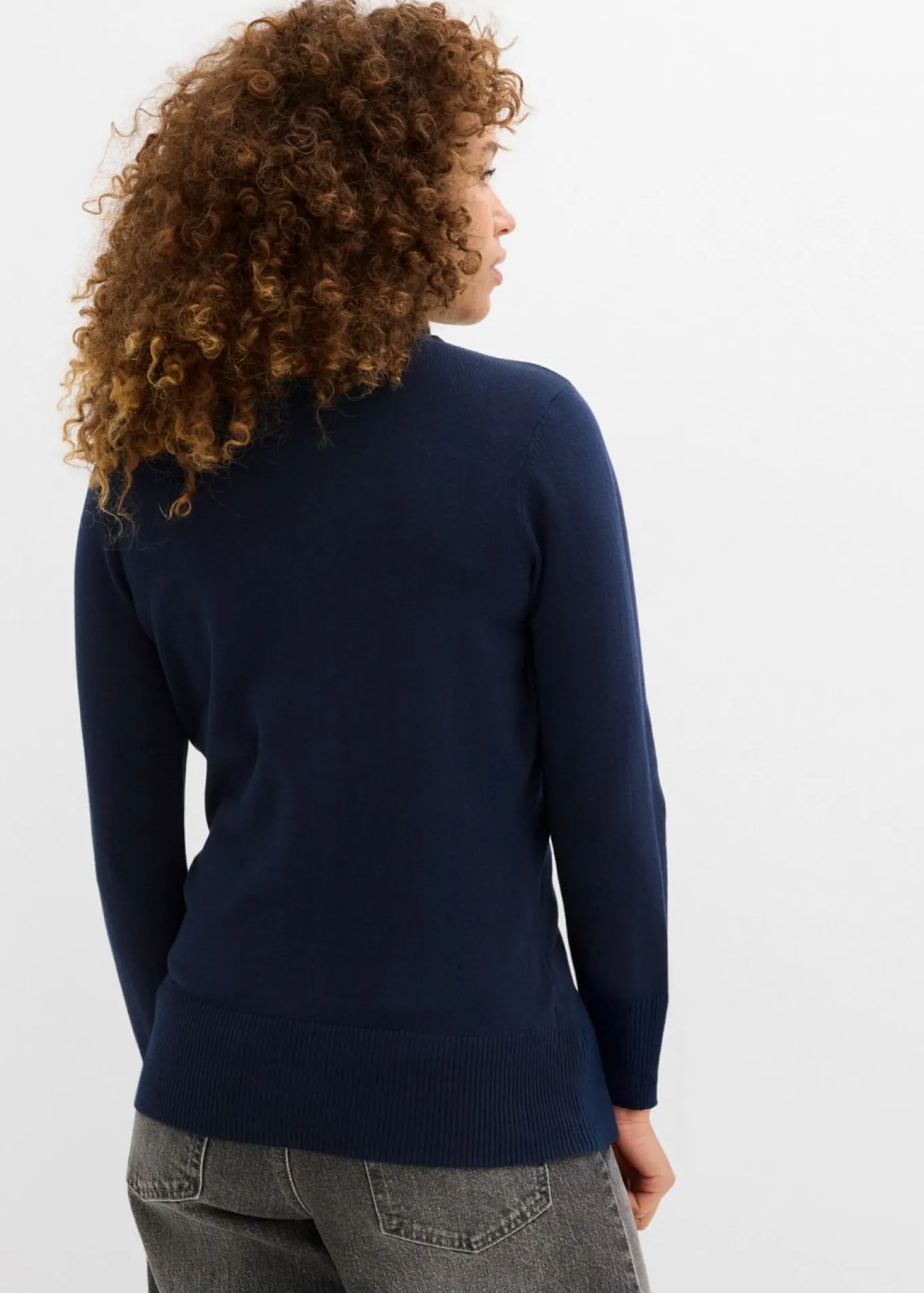 Jersey de punto fino con cuello alto