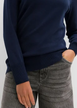 Jersey de punto fino con cuello alto