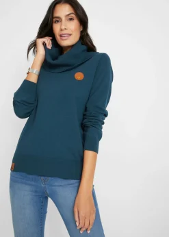 Jersey de punto fino con cuello ancho