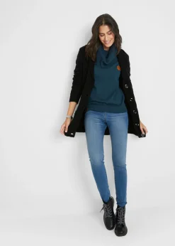 Jersey de punto fino con cuello ancho