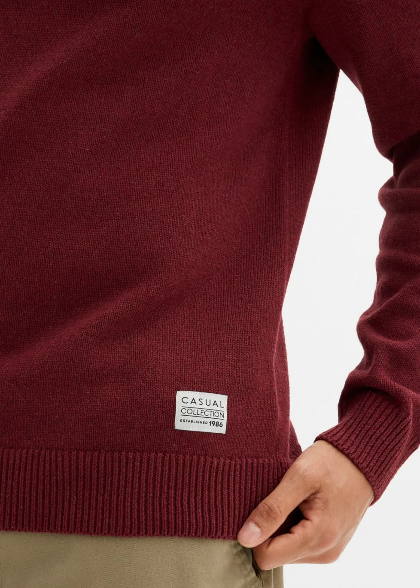 Jersey de punto fino con algodón reciclado