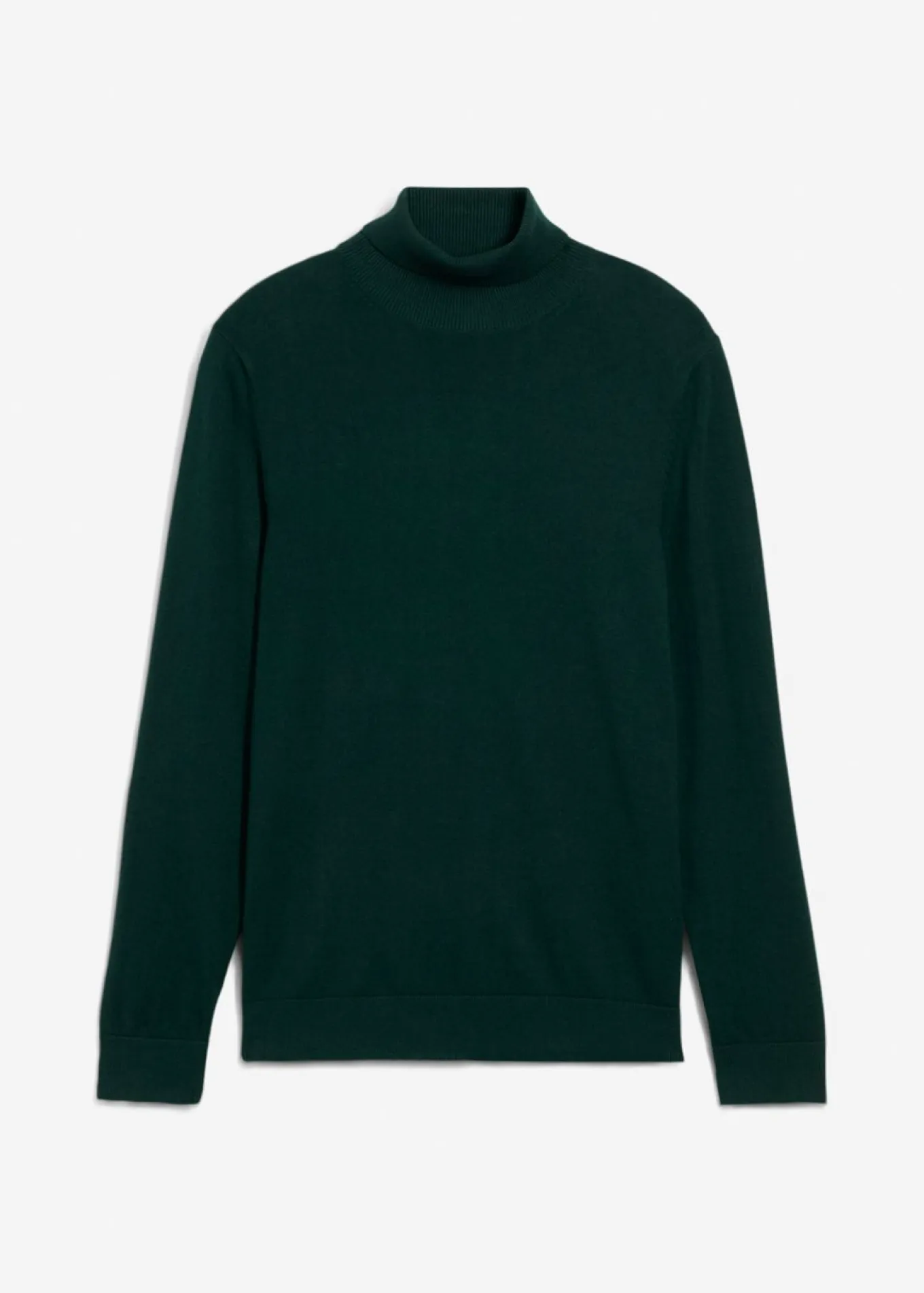 Jersey de punto fino con lana merina de calidad con cuello vuelto y corte ajustado