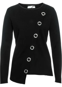 Jersey de punto fino con detalles de tachuelas