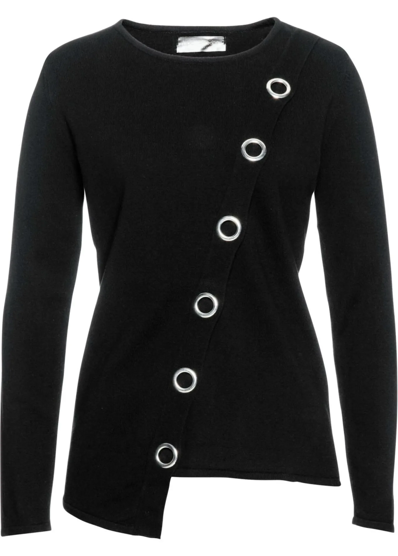 Jersey de punto fino con detalles de tachuelas