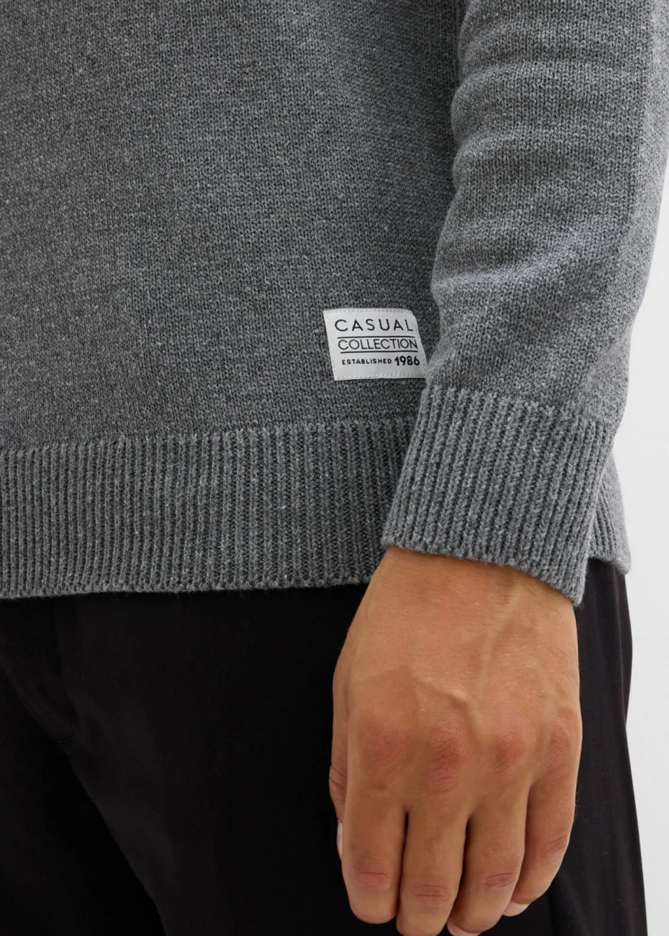 Jersey de punto fino con algodón reciclado