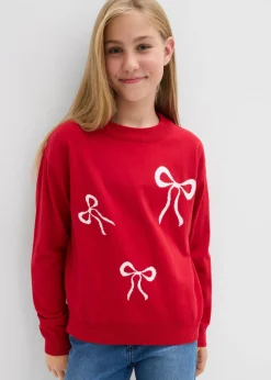 Jersey de punto fino con detalles de lazos