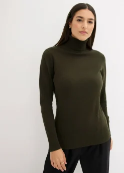 Jersey de punto fino con cuello alto