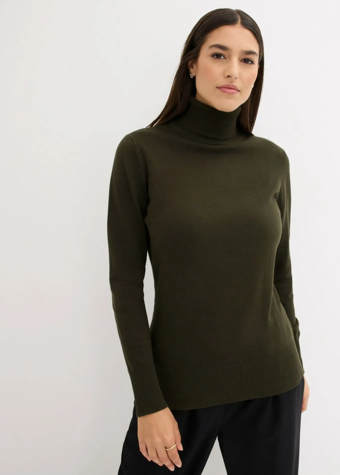 Jersey de punto fino con cuello alto