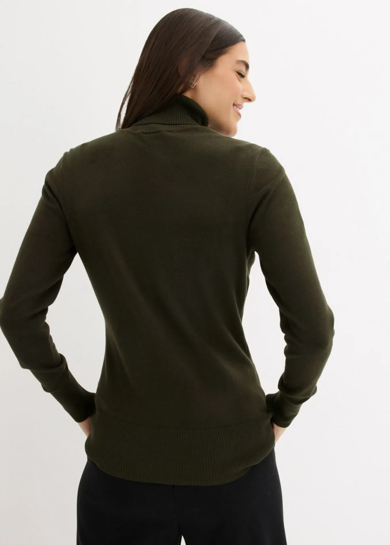 Jersey de punto fino con cuello alto