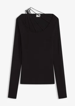 Jersey de punto fino con escote profundo