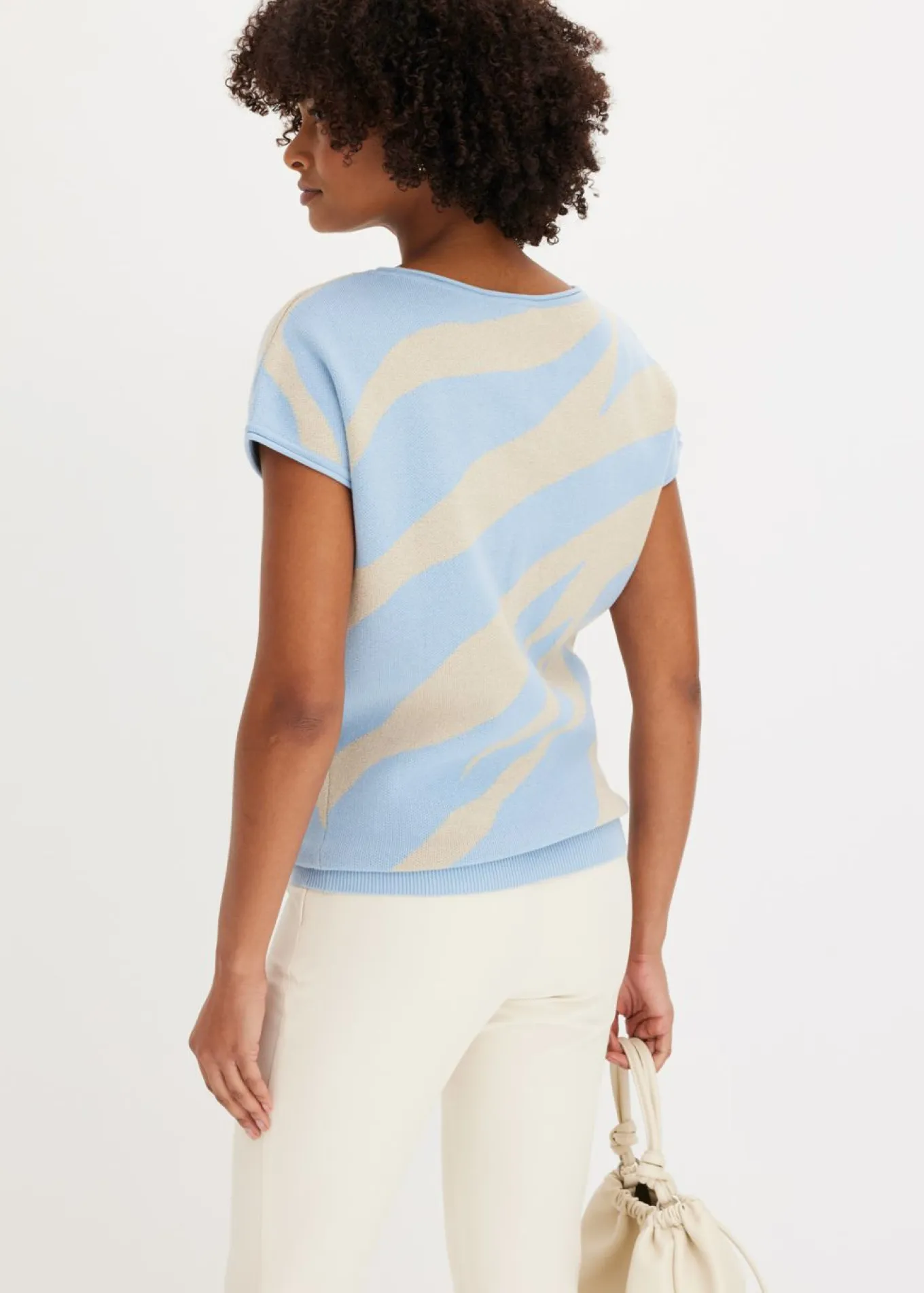 Jersey de punto fino con hilo brillante